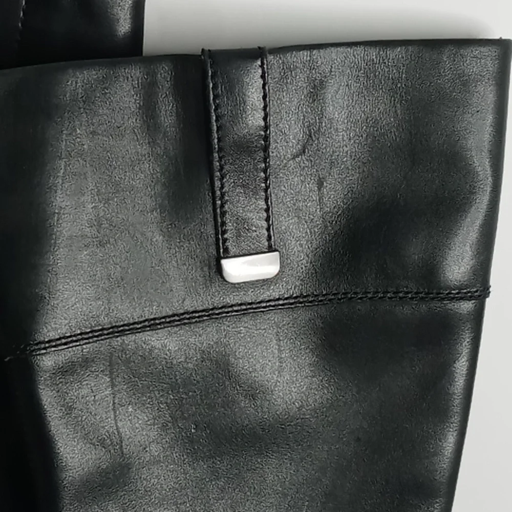 Bandolino+ BD - BAYA - Tall Leather Boots w/Buckle Detail- Black - size 6M